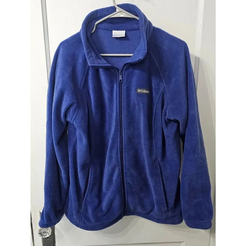 Columbia Blue Fleece Zip Up, Sz 1x, Like New!
